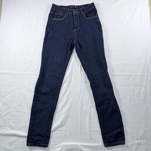 Iris‎ Jeans Skinny Denim Pants Dark Indigo Blue Five Pocket Size 05